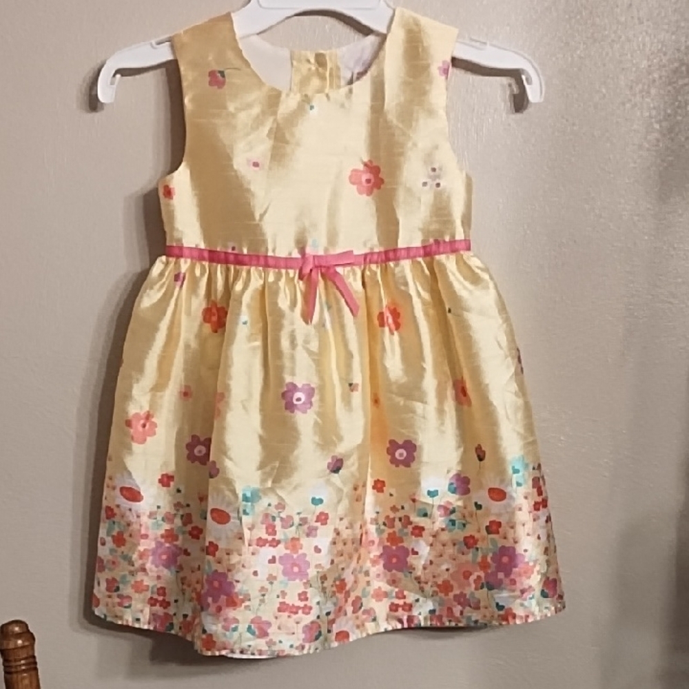 Healthtex Yellow Pleated Sundress Sleeveless